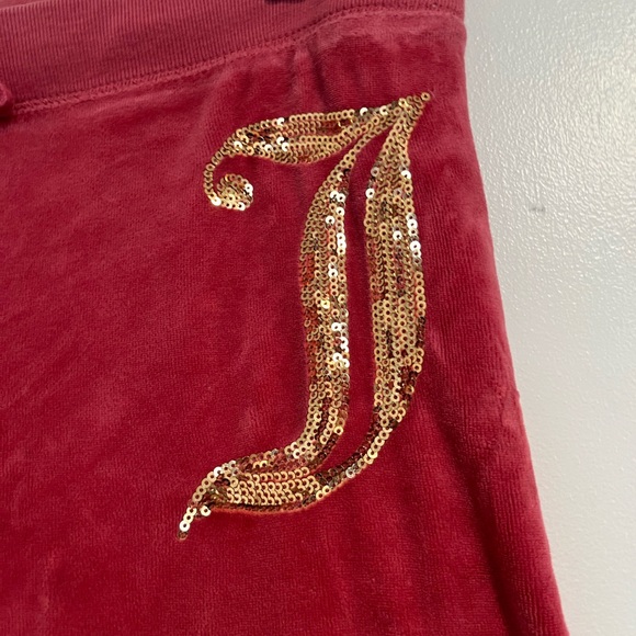 Juicy Couture Vintage 90s Y2K Pink Velour Track‎ Pants Sz. M - Picture 5 of 10